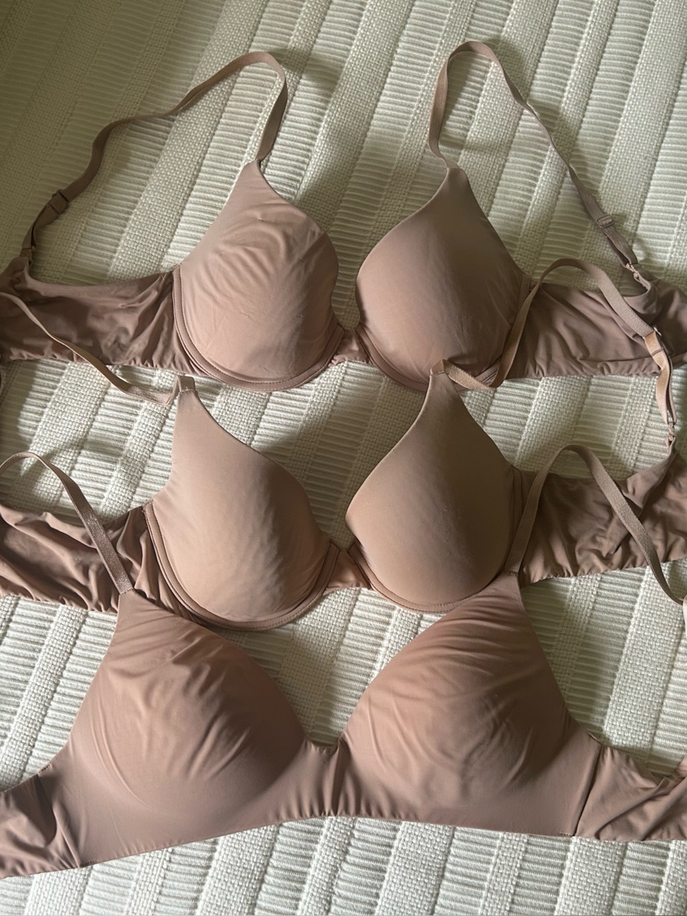 Victoria's Secret Nude/Blush T-Shirt Bras - Set of 3